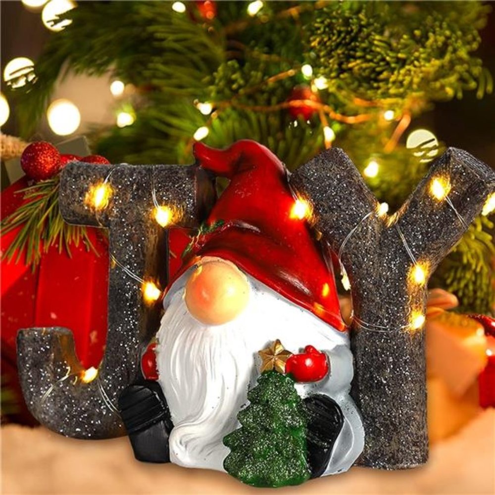 Christmas Table Decorations with LED Lights   |  Resin Joy 8.3x 3.0x4.7 inches